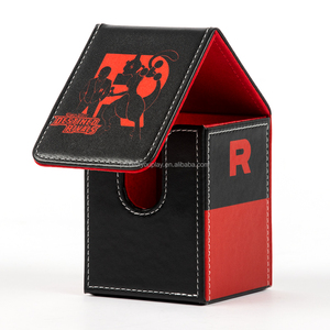 Boîte de rangement personnalisée pour cartes Pokémon Glory of Team Rocket, motif créatif en cuir PU, boîte de rangement pour 100+ cartes Commander - Product Image 3