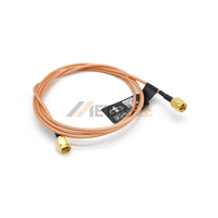 Câble coaxial RF1.13 10 cm Connecteur SMA Angle droit Type à souder Compatible UFL Alimentation d'antenne