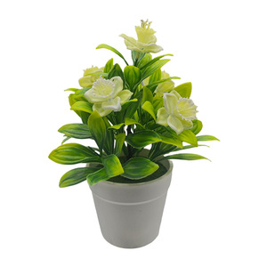 Planta Artificial de Camelia en Maceta de 19 cm, Decoración Interior de Plástico, Hojas Verdes, Flores Amarillas, Maceta Pequeña Incluida - Product Image 4