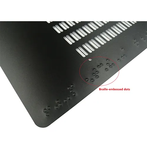 Dot braille in rilievo del tasto della tastiera sticker graphic overlay per Non Vedenti e Ipovedenti