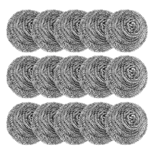 Len thép không gỉ Scrubber scourer scour bóng dây <span class=keywords><strong>Sponge</strong></span> Làm sạch bóng cho nhà khách sạn nhà bếp loại bỏ khó khăn vết bẩn - Product Image 1