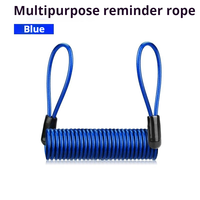 Câble de rappel de verrouillage de disque, en PVC imperméable, 150 cm de long, pour vélo électrique, antivol, sécurisé et rétractable