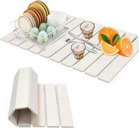 Tapis de séchage de vaisselle pliable écologique en pierre pour comptoir de cuisine, absorbant et à séchage rapide en diatomite