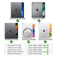 Étui universel pour iPad pour enfants de la série HGD2105, léger, en EVA, avec support pour doigts mignon, compatible avec les modèles iPad 10,2'' / 10,5''