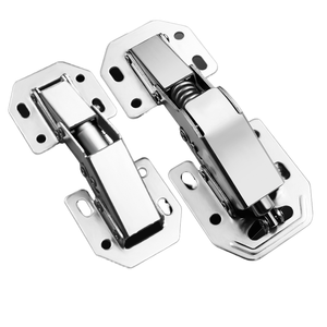 Sắt không đục lỗ cửa tủ phần cứng bản lề đóng mềm điều chỉnh im lặng giảm xóc Dễ dàng cài đặt thiết kế hiện đại sống - Product Image 2