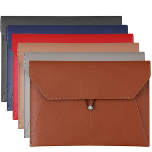 Portadocumentos de cuero PU <span class=keywords><strong>A4</strong></span> Bolsa de archivo de papel Paquete de archivo Hebilla de datos engrosada Bolsa de documentos de negocios impermeable - Product Image 4