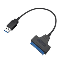 Cable Adaptador VONN USB3.0 a SATA con Velocidad de 5Gbps para HDD/SSD de 2.5/3.5 Pulgadas, Compatible con Alimentación de 12V CC para Windows