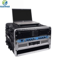 Rack/Caisse de transport DJ PA léger 2U 3U 6U 8U 12U en ABS avec poignée rétractable, roues et loquets robustes