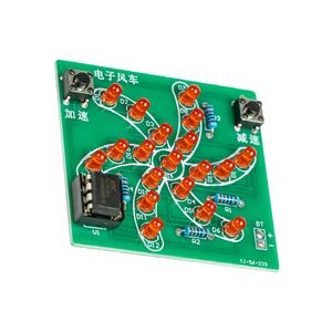 Kit de Soudure Électronique Étudiant OKYN-Y2295, Ensemble Lumineux Rotatif LED Électronique en Forme de Moulin à Vent pour Expériences de Physique - Product Image 2
