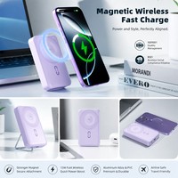 Batterie externe magnétique sans fil 10000mAh 20W PD à charge rapide, chargeur portable ultra-mince pour iPhone 16 15 14 Apple Watch – Vente en gros