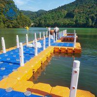 Quai flottant en cube de ponton HDPE-Conception gonflable à assemblage facile avec flottabilité de 350 kg/m pour bateaux flottants