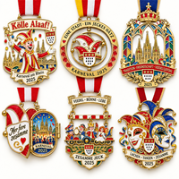 Médaille personnalisée 2D pour carnaval scolaire, médaille de récompense estampée pour les jeux de la Journée Amusante, médaille brillante dorée pour la participation des étudiants, fournisseur en gros