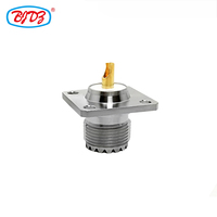 Connecteur coaxial RF UHF femelle SO239 haute performance PL259, à 4 trous, pour panneau/châssis, en laiton, pour câbles coaxiaux