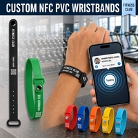 Bracelet intelligent NFC personnalisé pour salles de sport, studios de yoga, clubs – Contrôle d'accès en PVC, gestion des adhésions fitness, réservation de cours avec logo
