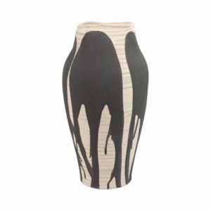 Grand vase abstrait en céramique, poterie en terre cuite pour la décoration florale de salon, chambre, bureau, table - Product Image 4