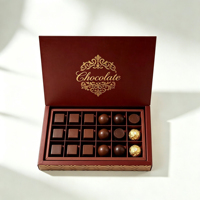 Boîte cadeau personnalisée, boîte cadeau de luxe avec décorations en nœuds, idéale pour les truffes, les pralines et les bonbons, pas encore d'avis