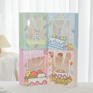 Nueva Bolsa de Regalo de Cumpleaños con Ventana, Bolsa de Papel Portátil, Bolsa de Regalo Gruesa para Regalos - Product Image 2