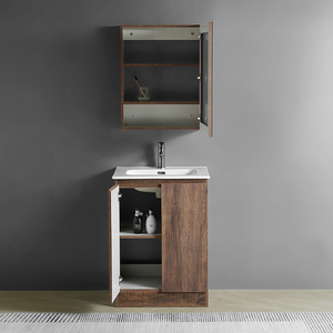 Vanidades de <span class=keywords><strong>baño</strong></span> montadas en el piso de alto estándar Unidad de artículos sanitarios Muebles Espesar Pvc Gabinete Vanity Set - Product Image 4