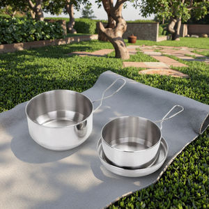 Juego de Utensilios de Cocina Portátiles de Acero Inoxidable al por Mayor, Juego de Loncheras para Campamento, Ollas con Mango - Product Image 3