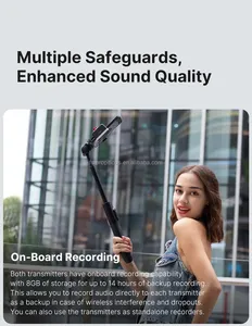 Nuevo ulanzi AM18 U-Mic CANAL DE MICRÓFONO INALÁMBRICO Lavalier Sistema de micrófono para DSLR Smartphone entrevista grabación de vídeo - Product Image 6