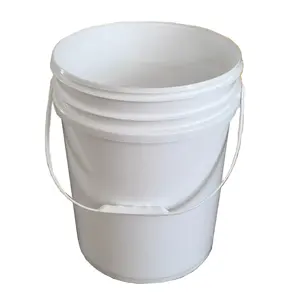 Clear White Food Grade PP 5 Gallon 20L Plastic Pail Clear Bucket With Lid and Handle plastic or metal