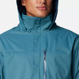 Casual Custom High Quality Plastic Waterproof <b>Raincoat</b> Rain Jacket New Design High Quality Men's Windbreaker Jacket - Product Image 6