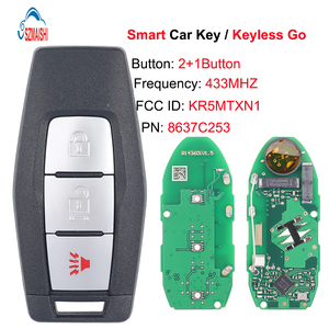 SZMAISHIキーレスエントリーリモコン2021-2024 Mit-su-bishiアウトランダー3ボタン433MHZ FCC ID KR5MTXN1 PN 8637C253スマートカーキーフォブ - Product Image 1
