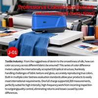 Compteur de différence de couleur numérique portable pour l'analyse des couleurs des textiles, des plastiques et des peintures, avec positionnement par caméra et écran tactile de 3,5 pouces