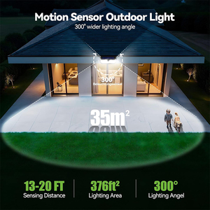 ALECTER 4200LM LED Solar Motion Sensor <b>Lights</b> IP66 Waterproof 3 Modes Ultra-<b>Bright</b> Security <b>Light</b> Road Yard Garage Garden - Product Image 5