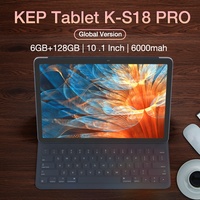 KEP Tablette 10 pouces Android 4G LTE pour enfants 2-en-1 Mini ordinateur portable de poche WiFi écran tactile double caméra USB Octa 3G Restaurants