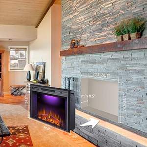 Luxstar 28ชิ้นไฟ LED ติดเตาผิงไฟฟ้าเหมือนจริงมี3สีติดตั้งในตัวสำหรับใช้ในบ้านโรงแรม - Product Image 1