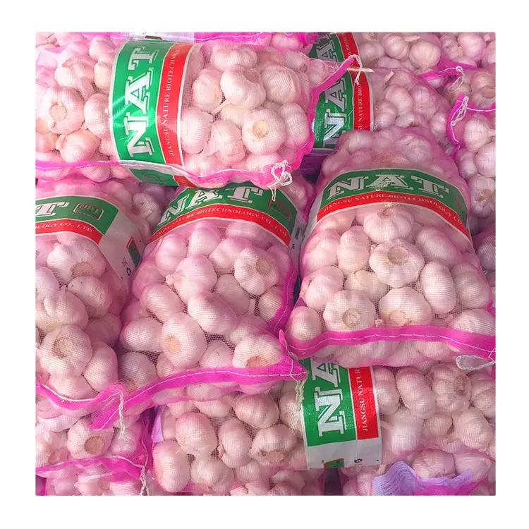 Diskon besar 5.5cm bawang putih segar normal bawang putih grosir dengan celah Global harga murah 20kg tas jala bawang putih untuk ekspor dari Cina