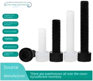 Vis à tête hexagonale Boulon à clé en plastique Boulons à tête hexagonale en nylon avec écrous hexagonaux et rondelles plates - Product Image 5