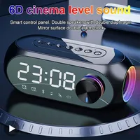 Radio Jam Alarm FM untuk Speaker 5.0 Subwoofer Portabel Caixa De Som Kotak Suara Musik Nirkabel Mini Woofer Bocina Plastik