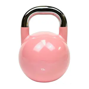 Weight Lifting Kettlebells Adjustable Cheap Cast Iron Kettle Bells 12-32kg Color Coated Steel Competition Kettlebell
