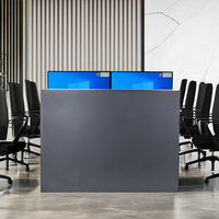 Système de conférence sans papier de haute qualité avec moniteur LCD rétractable motorisé caché, fonction audio, table de conférence vidéo