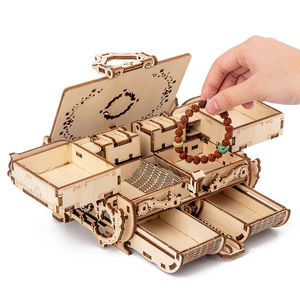 Madera 3D DIY Hands-on Assembly Eco-friendly Fantasy Sci-Fi Caja de joyería antigua Artesanía Regalos para niños y niñas Juguetes móviles 101-500 - Product Image 5