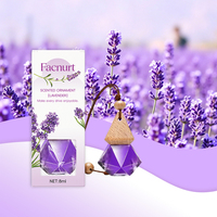 FISHLEANO Diffuseur d'huiles essentielles liquides à la lavande, désodorisant de voiture suspendu, parfum frais, lot de 4