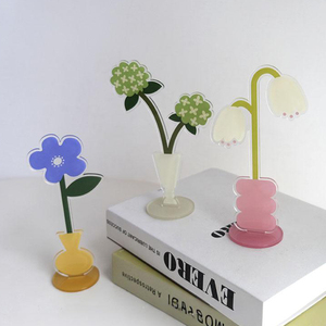 Clips autocollants en acrylique pour fleurs, style INS, décorations de bureau mignonnes, supports photo créatifs, décorations de bureau originales - Product Image 4