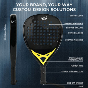 Raqueta de Pádel de Fibra de Carbono con Sistema de Orificios Inteligentes de Alta Calidad, Logotipo Personalizado, Precio de Fábrica, Fabricante OEM AMA - Product Image 1