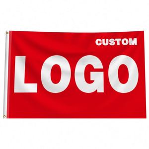 <b>Customized</b> Outdoor Polyester <b>Banner</b> Flag Aluminum Flagpole Any Size 5x8 Ft 6x10 Ft Thermal Transfer Printing Waterproof Vivid - Product Image 1
