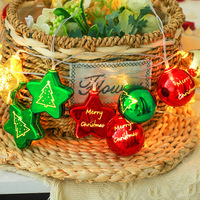 Cadena de luces LED de estrella de Navidad, resistente al agua, alimentada por batería, 10m de longitud, ventana, decoración de habitación, cielo estrellado, bola galvanizada