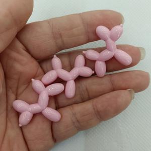 Perles acryliques en forme de chien 3D de 29 mm, plaquées or 14 carats, pierre principale en diamant pour bijoux DIY - collier, porte-clés, accessoires - Product Image 3