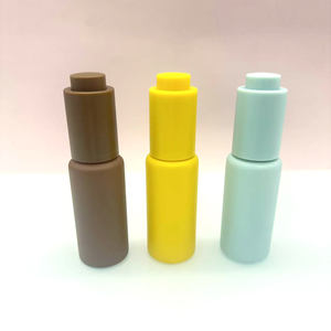 Lote de botellas vacías de vidrio grueso de color personalizado Macaron botella de emulsión de aceite esencial de prensado con protección UV - Product Image 2