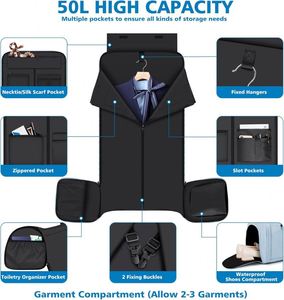 Free Sample Carry-on Garment <b>Bag</b> Large Duffel <b>Bag</b> Suit Travel Weekend <b>Flight</b> <b>Bag</b> with Shoe Pouch for <b>Men</b> Women - Product Image 5