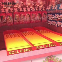 Tolefun Pâques Carnaval Jeu Stands Idée Enfants Métal Funfair Fléchettes Ballon Tir & Roll Ball Booth Jeux au Show Fairground