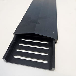 6061 di fabbrica 6063 trafilatura a spruzzo nero personalizzato lavorazione Cnc alluminio estrusione profilo in alluminio per scarico a pavimento - Product Image 1