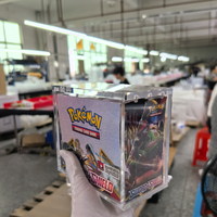 Boîte de présentation personnalisée pour boosters, en acrylique transparent avec couvercle magnétique, protection UV, pour boosters anglais et boîtes d'entraînement Elite (ETB)