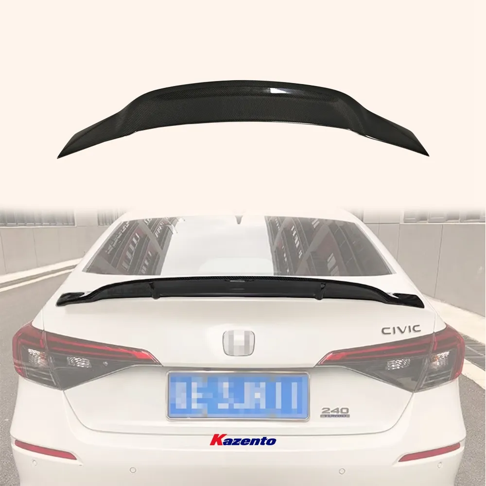 Cho Honda Civic 11 FE1 2022-2024 r Phong cách sợi carbon phía sau Spoiler cánh môi