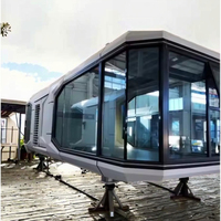 Maisons en acier modulaires modernes préfabriquées de haute qualité conteneur mobile de capsule de maison minuscule intelligente pour l'application extérieure d'hôtels